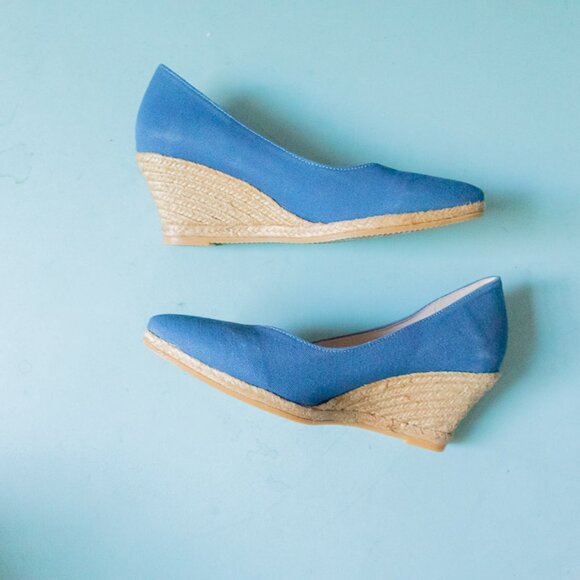 NEW Viscata Roses Limited Edition Canvas V Cut Espadrille Wedges Size EU 39 - Picture 4 of 9